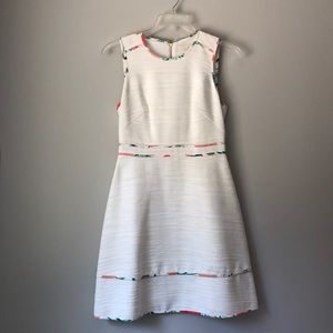 Kate Spade: Blossom Trim Tweed Dress Cream